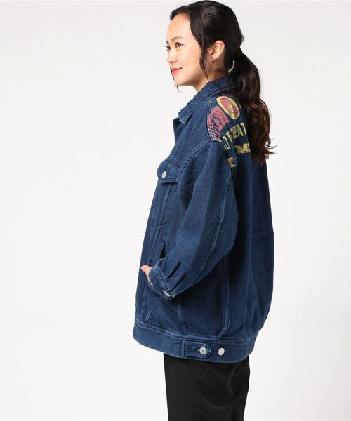 HYSTERIC GLAMOUR（ヒステリックグラマー）の「POSTER SCRATCHビッグGジャン（デニムジャケット・レディース・ダークインディゴブルー・FREE）」の11枚目の写真