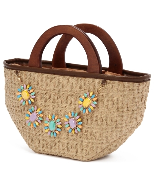 Another Edition(アナザーエディション)の「AE BJ BSK(かごバッグ・レディース・ピンク/イエロー・フリー)」の10枚目の写真