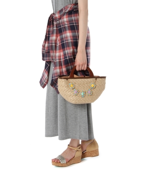 Another Edition(アナザーエディション)の「AE BJ BSK(かごバッグ・レディース・ピンク/イエロー・フリー)」の5枚目の写真