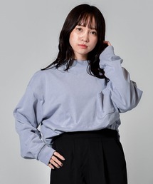 OE天竺モックネックロングスリーブTシャツ くすみカラー