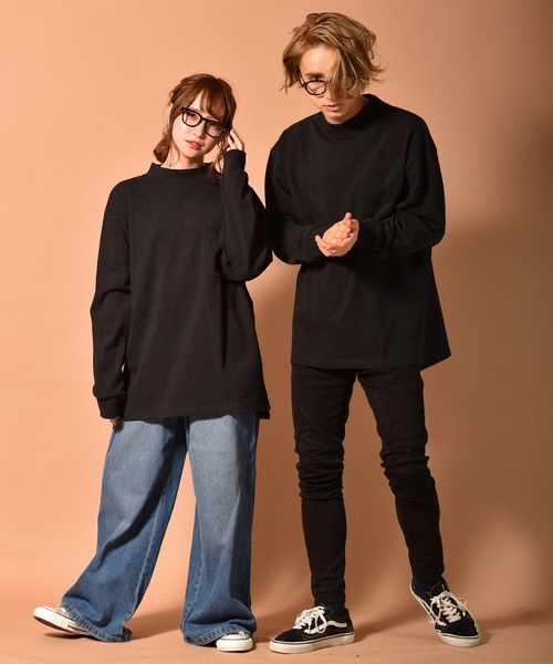 Starting Over（スターティングオーバー）の「OE天竺モックネックロングスリーブTシャツ　くすみカラー（Tシャツ/カットソー・メンズ・ブラック/ベージュ/パープル/ホワイト/テラコッタ/ライトベージュ/サックスブルー/ライトパープル/チャコール/グリーン・M/L/XL）」の22枚目の写真