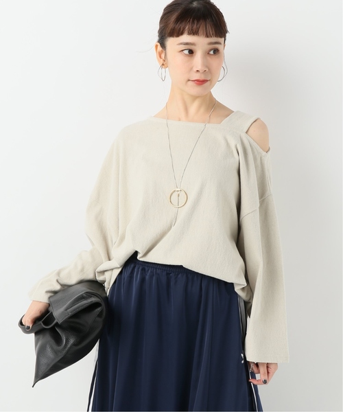 JOURNAL STANDARD relume(ジャーナルスタンダード レリューム)の「ワンショルビッグトップス(Tシャツ/カットソー・レディース・ブラック/アイボリー・FREE)」の1枚目の写真