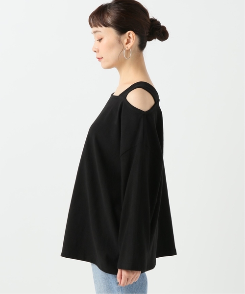 JOURNAL STANDARD relume(ジャーナルスタンダード レリューム)の「ワンショルビッグトップス(Tシャツ/カットソー・レディース・ブラック/アイボリー・FREE)」の7枚目の写真