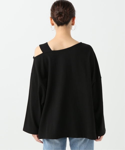 JOURNAL STANDARD relume(ジャーナルスタンダード レリューム)の「ワンショルビッグトップス(Tシャツ/カットソー・レディース・ブラック/アイボリー・FREE)」の8枚目の写真