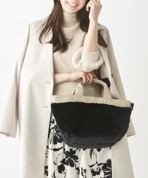 ROOTOTE(ルートート)の「ルートート/LT.デリ.ファー-A(トートバッグ)」|ブラック
