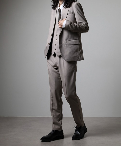 【美品】l’garage uomo スリーピース　スーツ　セットアップ Yahoo!オークション - l'garage UOMO ルガラージュ スーツ
