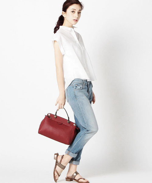 ROSE BUD（ローズバッド）の「(ROSE BUD)2403098 PU SMALL HANDBAG（ハンドバッグ・レディース・ブラック/ネイビー/レッド/アイボリー・ONE SIZE）」の17枚目の写真