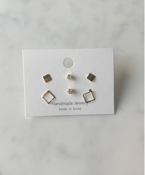 Port(ポート)の「ミニモチーフ セットピアス(ピアス(両耳用)・レディース・ブラック/レッド/シルバー/シルバー系その他/シルバー系その他2/シルバー系その他3/ゴールド/ゴールド系その他/ゴールド系その他2/ゴールド系その他3・FREE)」の9枚目の写真