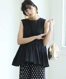 coca（coca） | ふんわりシルエットノースリーブギャザーブラウス(シャツ/ブラウス)