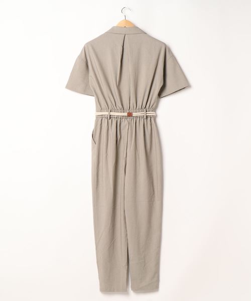 ＪＵＧＬＡＮＳ（ユグランス）の「ツイル ベルト付きオールインワン（つなぎ/オールインワン・レディース・ベージュ/ブラック/サンドベージュ・FREE）」の4枚目の写真