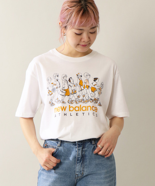 NEW BALANCE（ニューバランス）の「New Balance エッセンシャルズアイコンラインナップTシャツ（Tシャツ/カットソー・レディース・ホワイト/ブラック・M/L/LL）」の19枚目の写真