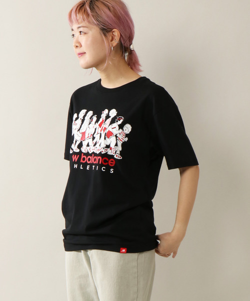 NEW BALANCE（ニューバランス）の「New Balance エッセンシャルズアイコンラインナップTシャツ（Tシャツ/カットソー・レディース・ホワイト/ブラック・M/L/LL）」の14枚目の写真