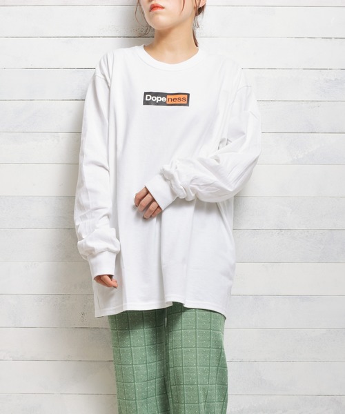 THE Nookie(ザヌーキー)の「【W】【it】【THE Nookie】DOPENESS LS T(Tシャツ/カットソー・レディース・ホワイト/ブラック・FREE)」の1枚目の写真