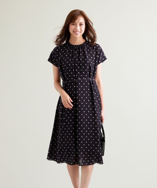 セール ウォッシャブル ヴィンテージドットプリントワンピース ワンピース Trans Work トランスワーク のファッション通販 Zozotown