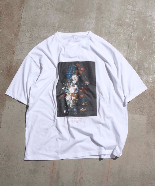 スペシャルデザイン Tシャツ MAISON SPECIAL｜Abstract Hand-Printed Oversized Stitched