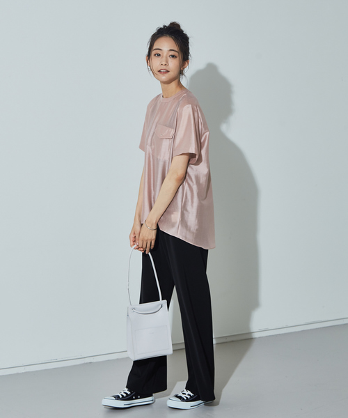 qualite（カリテ）の「カールマイヤーTブラウス（シャツ/ブラウス・レディース・ブラック/スモークピンク・38）」の15枚目の写真