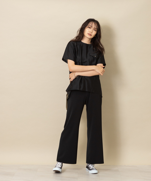qualite（カリテ）の「カールマイヤーTブラウス（シャツ/ブラウス・レディース・ブラック/スモークピンク・38）」の20枚目の写真