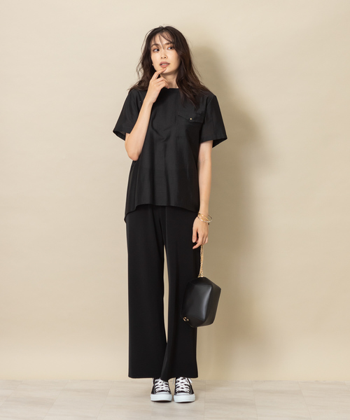 qualite（カリテ）の「カールマイヤーTブラウス（シャツ/ブラウス・レディース・ブラック/スモークピンク・38）」の21枚目の写真