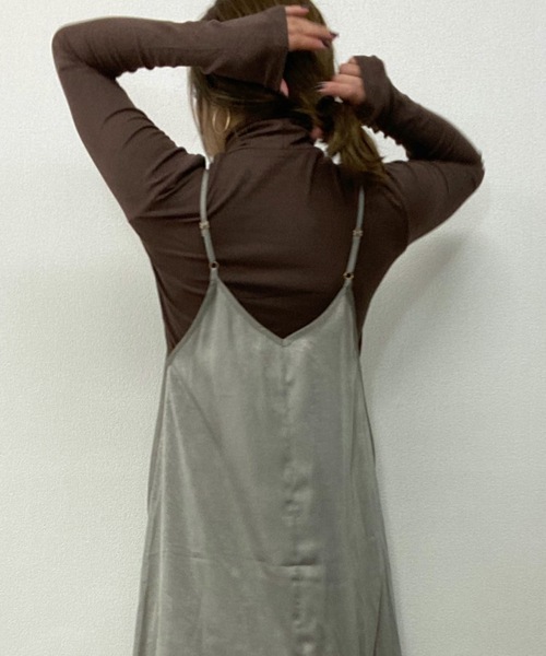 ap retro（アプレトロ）の「ハイネックカットソー【ZOZO限定アイテム】（Tシャツ/カットソー・レディース・ブラック/ベージュ/ブラウン/アイボリー・FREE）」の16枚目の写真