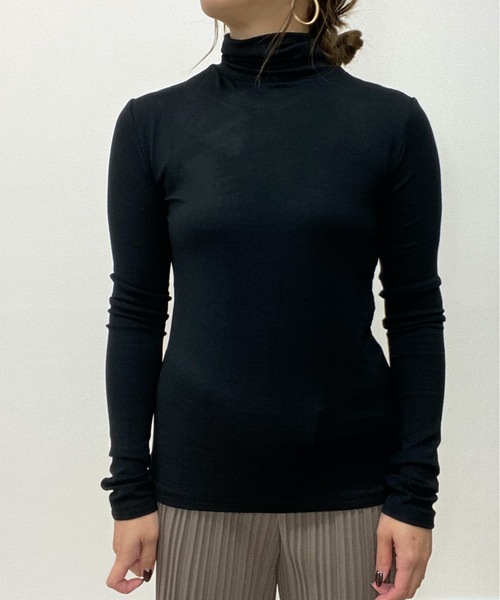 ap retro（アプレトロ）の「ハイネックカットソー【ZOZO限定アイテム】（Tシャツ/カットソー・レディース・ブラック/ベージュ/ブラウン/アイボリー・FREE）」の20枚目の写真