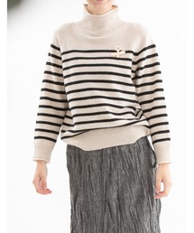 nop de nod | 9ゲージセミラグランボーダーニット(ニット/セーター)