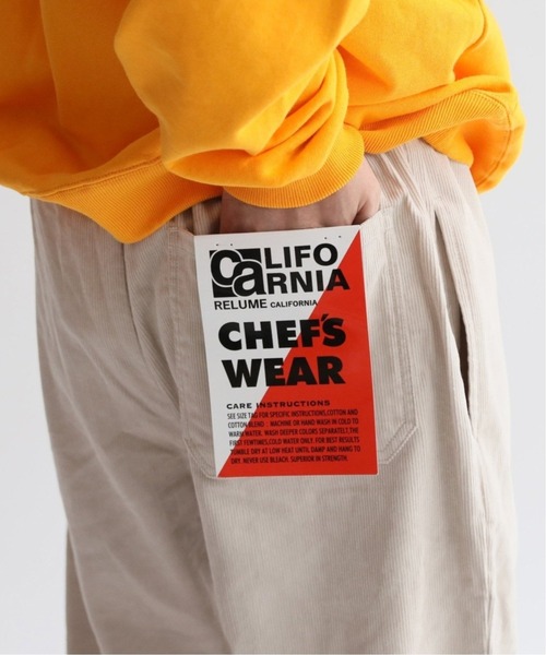 JOURNAL STANDARD relume（ジャーナルスタンダード　レリューム）の「【20FW】CALIFORNIA コーデュロイ シェフパンツ（その他パンツ・メンズ・ブラック/ダークブラウン/カーキ/ブルー/ミント/ホワイト系その他/ピンク系その他・SMALL/MEDIUM/LARGE/X-LARGE）」の2枚目の写真
