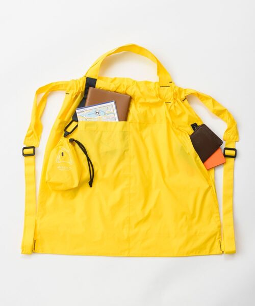 TRAVEL SHOP MILESTO(トラベルショップミレスト)の「MILESTO ミレスト MILESTO UTILITY パッカブル2WAY ナップサック バックパック(エコバッグ/サブバッグ・レディース・ブラック/ベージュ/パープル/ネイビー/イエロー/ブルーグリーン/レッド・フリ-)」の12枚目の写真