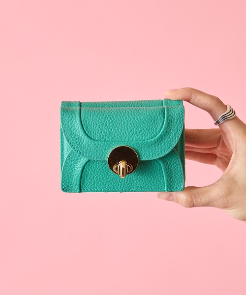 HASHIBAMI（ハシバミ）の「【HASHIBAMI】ニュー ラウンドフォルム ミニ ウォレット（財布・レディース・ブラック/レッド/ライム/イエロー/オレンジ/グレイッシュベージュ/ラベンダー/Cream/ピンク系その他/イエロー系その他/スモークピンク/スモーキーグリーン系/ライトピンク/ワイン/ナチュラル/サックスブルー/ミント/オレンジ系/イエロー系/ピーコックグリーン系/ライラック/ブロンズ/グリーン/ボルドー/ライトグリーン/ライトイエロー/サンドベージュ/モスグリーン/ペールイエロー/ブラウン/ベビーピンク/マジェンタ/アクア/レモンイエロー/ふじ色系/ライトグリーン系/ライトオレンジ系/チャコールグレー/シルバー/ローズ系/ゴールド/ダークグリーン/イエロー系その他2/モカ/プラム/ライトブルー/エメラルド/ブルー/シャンパン/ライトブラウン/ネイビー系/マルーン/レッド系1・FREE）」の14枚目の写真