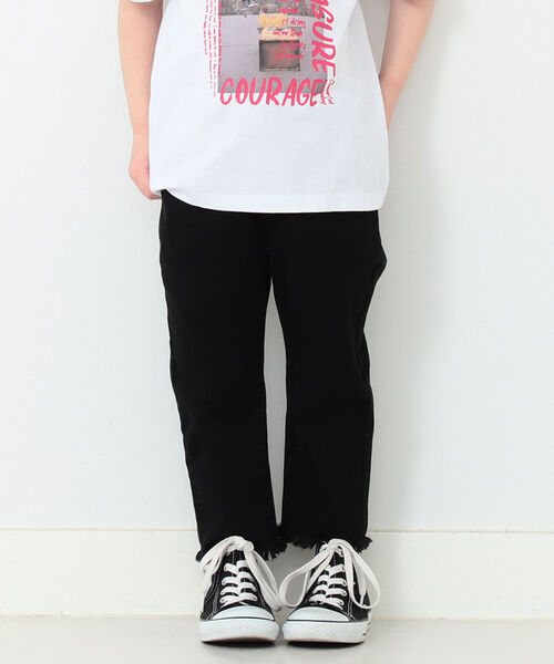 B:MING by BEAMS(ビーミングバイビームス)の「B:MING by BEAMS / カットクロップド パンツ(90~140cm)(デニムパンツ・キッズ・ブルー/ベージュ/ブラック・100/120/140/110/130/90)」の4枚目の写真