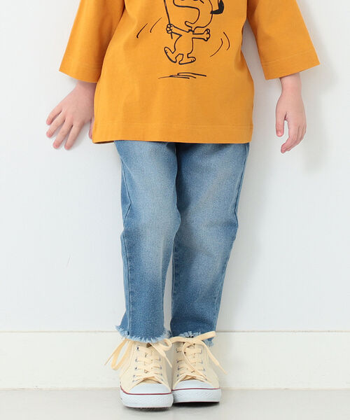 B:MING by BEAMS(ビーミングバイビームス)の「B:MING by BEAMS / カットクロップド パンツ(90~140cm)(デニムパンツ・キッズ・ブルー/ベージュ/ブラック・100/120/140/110/130/90)」の9枚目の写真