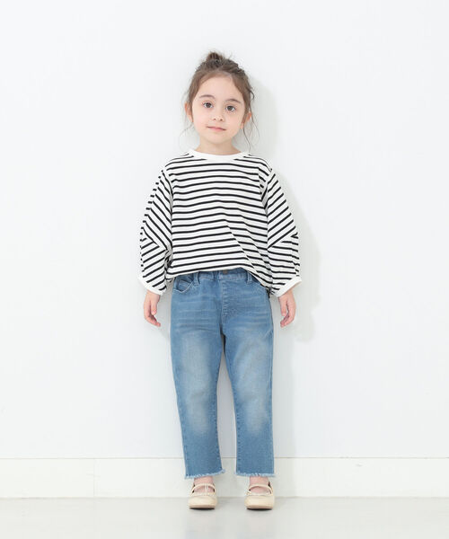 B:MING by BEAMS(ビーミングバイビームス)の「B:MING by BEAMS / カットクロップド パンツ(90~140cm)(デニムパンツ・キッズ・ブルー/ベージュ/ブラック・100/120/140/110/130/90)」の18枚目の写真