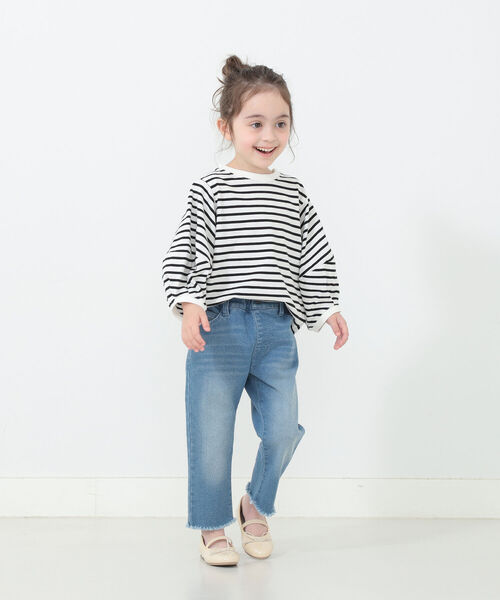 B:MING by BEAMS(ビーミングバイビームス)の「B:MING by BEAMS / カットクロップド パンツ(90~140cm)(デニムパンツ・キッズ・ブルー/ベージュ/ブラック・100/120/140/110/130/90)」の19枚目の写真