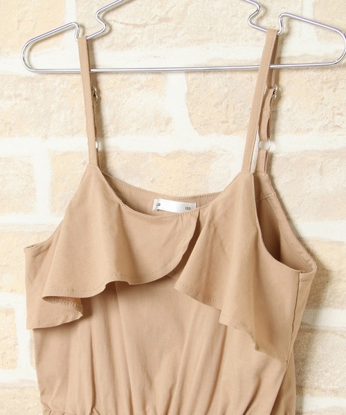 ikka（イッカ）の「リネンmixコンビネゾン（つなぎ/オールインワン・キッズ・ネイビー/ベージュ・120/130/140/150）」の4枚目の写真