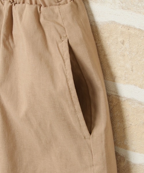 ikka（イッカ）の「リネンmixコンビネゾン（つなぎ/オールインワン・キッズ・ネイビー/ベージュ・120/130/140/150）」の7枚目の写真