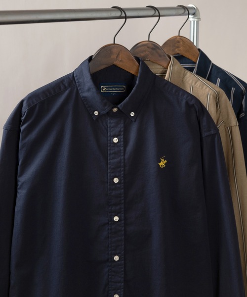 BEVERLY HILLS POLO CLUB（ビバリーヒルズポロクラブ）の「【71】【BEVERLY HILLS POLO CLUB/ビバリーヒルズポロクラブ】オーバーサイズ ワンポイント 刺繍 ボタンダウンシャツ（シャツ/ブラウス・レディース・クリーム/ホワイト/ワイン/ベージュ/ダークブルー/サックスブルー/キャメル/ネイビー/ブルー系その他/スミクロ/インディゴブルー/ライトインディゴブルー/イエロー系その他/ライトイエロー/ブラック/ブルー系その他2/ホワイト系その他/ミント/ブルー系その他3/ダークインディゴブルー/ライトブルー/ブルーパープル/ストライプ/カーキ/ネイビー系/ネイビー系1/ベージュ系/ベージュ系1/ホワイト系/ブラック系/ブルー系/ブルー系1・L/XL/M）」の14枚目の写真