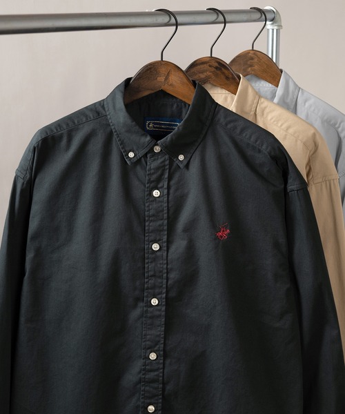 BEVERLY HILLS POLO CLUB（ビバリーヒルズポロクラブ）の「【71】【BEVERLY HILLS POLO CLUB/ビバリーヒルズポロクラブ】オーバーサイズ ワンポイント 刺繍 ボタンダウンシャツ（シャツ/ブラウス・レディース・クリーム/ホワイト/ワイン/ベージュ/ダークブルー/サックスブルー/キャメル/ネイビー/ブルー系その他/スミクロ/インディゴブルー/ライトインディゴブルー/イエロー系その他/ライトイエロー/ブラック/ブルー系その他2/ホワイト系その他/ミント/ブルー系その他3/ダークインディゴブルー/ライトブルー/ブルーパープル/ストライプ/カーキ/ネイビー系/ネイビー系1/ベージュ系/ベージュ系1/ホワイト系/ブラック系/ブルー系/ブルー系1・L/XL/M）」の5枚目の写真