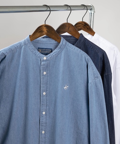 BEVERLY HILLS POLO CLUB（ビバリーヒルズポロクラブ）の「【71】【BEVERLY HILLS POLO CLUB/ビバリーヒルズポロクラブ】オーバーサイズ ワンポイント 刺繍 ボタンダウンシャツ（シャツ/ブラウス・レディース・クリーム/ホワイト/ワイン/ベージュ/ダークブルー/サックスブルー/キャメル/ネイビー/ブルー系その他/スミクロ/インディゴブルー/ライトインディゴブルー/イエロー系その他/ライトイエロー/ブラック/ブルー系その他2/ホワイト系その他/ミント/ブルー系その他3/ダークインディゴブルー/ライトブルー/ブルーパープル/ストライプ/カーキ/ネイビー系/ネイビー系1/ベージュ系/ベージュ系1/ホワイト系/ブラック系/ブルー系/ブルー系1・L/XL/M）」の21枚目の写真