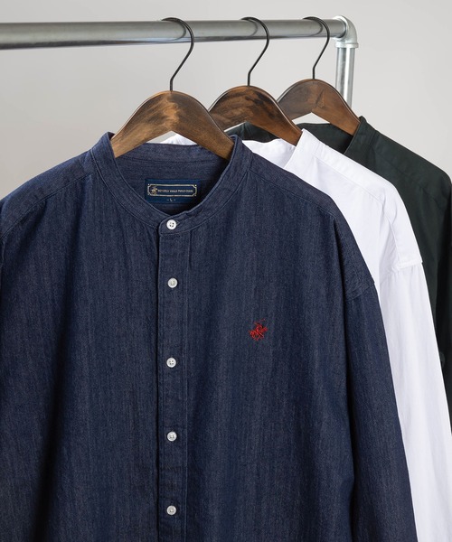 BEVERLY HILLS POLO CLUB（ビバリーヒルズポロクラブ）の「【71】【BEVERLY HILLS POLO CLUB/ビバリーヒルズポロクラブ】オーバーサイズ ワンポイント 刺繍 ボタンダウンシャツ（シャツ/ブラウス・レディース・クリーム/ホワイト/ワイン/ベージュ/ダークブルー/サックスブルー/キャメル/ネイビー/ブルー系その他/スミクロ/インディゴブルー/ライトインディゴブルー/イエロー系その他/ライトイエロー/ブラック/ブルー系その他2/ホワイト系その他/ミント/ブルー系その他3/ダークインディゴブルー/ライトブルー/ブルーパープル/ストライプ/カーキ/ネイビー系/ネイビー系1/ベージュ系/ベージュ系1/ホワイト系/ブラック系/ブルー系/ブルー系1・L/XL/M）」の22枚目の写真