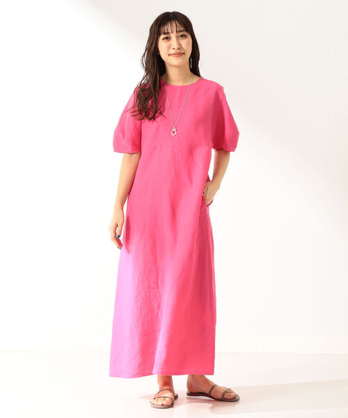 ビームス のファッション Demi Luxe ワンピース ワンピース Demi Luxe ワンピース Beams デミルクス Beams Demi Luxe Beams リネン パフスリーブ