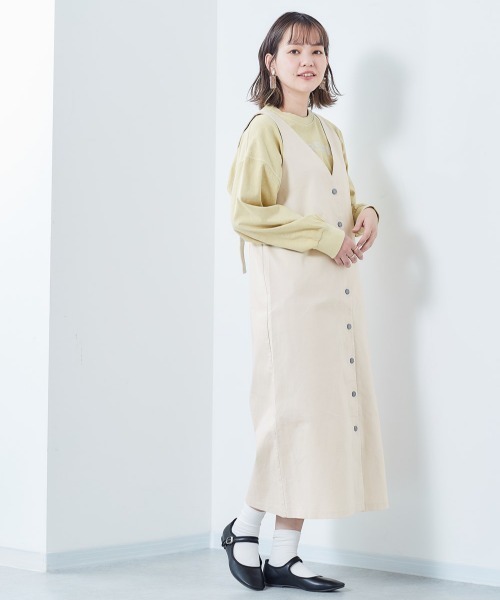 cepo（セポ）の「２ＷＡＹジャンスカ（ジャンパースカート・レディース・ブラック/オフホワイト・M）」の4枚目の写真
