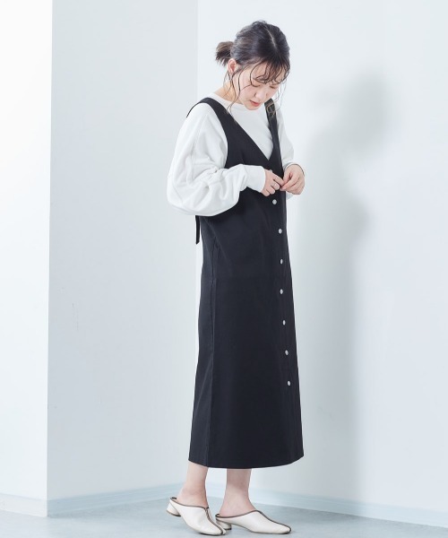 cepo（セポ）の「２ＷＡＹジャンスカ（ジャンパースカート・レディース・ブラック/オフホワイト・M）」の5枚目の写真
