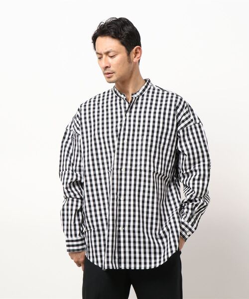 CRAFT STANDARD BOUTIQUE（クラフトスタンダードブティック）の「ブロードバンドカラーシャツ　＊（シャツ/ブラウス・メンズ・その他5/ストライプ/アイボリー/ホワイト系その他6/ブルー系その他6/ネイビー/チェック/ブルー系その他5・L/M/S/LL）」の11枚目の写真