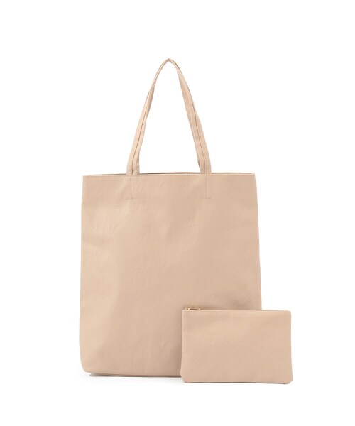 SHOO・LA・RUE（シューラルー）の「◆【洗える】ポーチ付合皮シンプルトート（トートバッグ・レディース・ブラック/イエロー/ナチュラル/ベージュ/ピンク系/ブルー・00）」の12枚目の写真