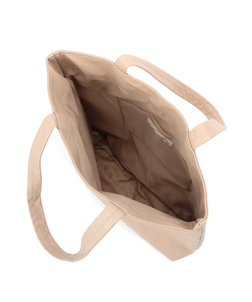 SHOO・LA・RUE（シューラルー）の「◆【洗える】ポーチ付合皮シンプルトート（トートバッグ・レディース・ブラック/イエロー/ナチュラル/ベージュ/ピンク系/ブルー・00）」の8枚目の写真