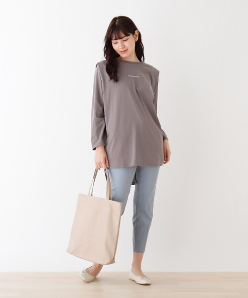 SHOO・LA・RUE（シューラルー）の「◆【洗える】ポーチ付合皮シンプルトート（トートバッグ・レディース・ブラック/イエロー/ナチュラル/ベージュ/ピンク系/ブルー・00）」の11枚目の写真