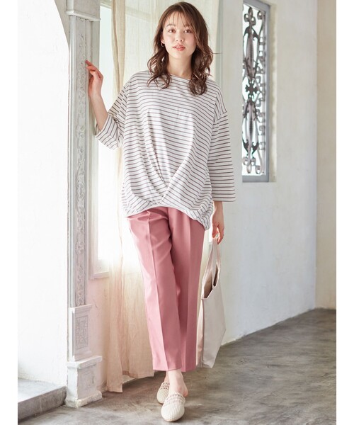 SHOO・LA・RUE（シューラルー）の「◆【洗える】ポーチ付合皮シンプルトート（トートバッグ・レディース・ブラック/イエロー/ナチュラル/ベージュ/ピンク系/ブルー・00）」の15枚目の写真