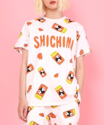 フード総柄Ｔシャツ(RAMUNE）