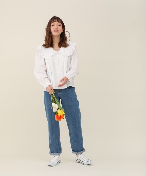 sakishimatokyo（サキシマトーキョー）の「【ZOZO限定】サキシマamp「ビックカラープリーツデザインノボリューム袖ブラウス」（シャツ/ブラウス・レディース・ホワイト・FREE）」の2枚目の写真