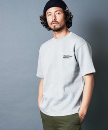 "While Showing Deference"W KNIT TEE S/S:ダブルニット 刺繍入り Tシャツ