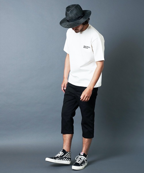 Magine(マージン)の「"While Showing Deference"W KNIT TEE S/S:ダブルニット 刺繍入り Tシャツ(Tシャツ/カットソー・メンズ・ホワイト/ブラック/ベージュ/グレー/オリーブ・44/46/48)」の8枚目の写真